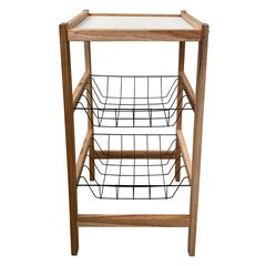 Fruteira de Madeira com 2 Cestos e Tampo TRAMONTINA / REF. 13559072