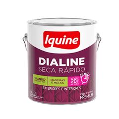 Tinta Esmalte Alto Brilho Dialine Seca Rápido 3L Grafite Escuro IQUINE / REF. 63201082