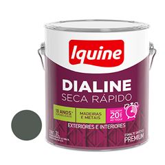 Tinta Esmalte Alto Brilho Dialine Seca Rápido 3L Grafite Escuro IQUINE / REF. 63201082