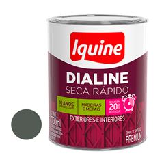 Tinta Esmalte Alto Brilho Dialine Seca Rápido 750ml Grafite Escuro IQUINE / REF. 63201083