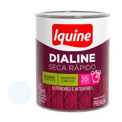 Tinta Esmalte Acetinada Dialine Seca Rápido 750ml Branco Neve IQUINE / REF. 144200283