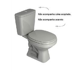 Bacia para caixa acoplada Aspen P750 Cinza Real - Ref. P.750.87 - DECA