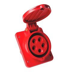 Tomada de Embutir Industrial 3P+N+T 32A 380-415V 6H IP44 TRAMONTINA / REF. 56255239