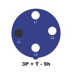 Tomada de Sobrepor Industrial 3P+T 16A 220-250V 9H IP44 TRAMONTINA / REF. 56255332