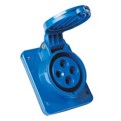 Tomada de Embutir Industrial 3P+T 32A 220-250V 9H IP44 TRAMONTINA / REF. 56255236