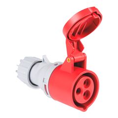 Tomada de Acoplamento Industrial 2P+T 32A 380-415V 9H IP44 TRAMONTINA / REF. 56255137