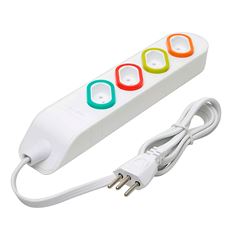 Extensão Elétrica 3 Metros 2P+T 4 Tomadas 10A Branca DANEVA / REF. DN1844