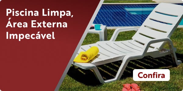 Piscina limpa - área externa impecável